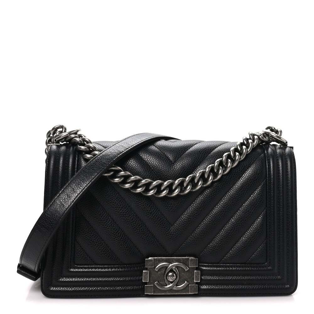 Chanel Caviar Chevron Quilted Medium #331502C41B